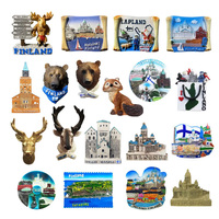 Aimant de réfrigérateur personnalisé Suède Finlande Danemark Pays Orignal Stockholm 3D Moose Shape Resin Fridge Magnet Souvenir Gift