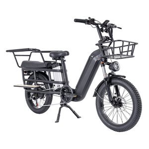 Siège <span class=keywords><strong>Enfant</strong></span> Vélo <span class=keywords><strong>Cargo</strong></span> Électrique pour Enfants, Siège Arrière Vélo Électrique Homme Cadre Aluminium 20*3.0, Double Batterie 48V40Ah 1000W - Product Image 1