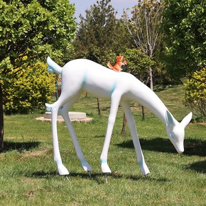 Oem/ODM tùy chỉnh quá khổ Cổ Tích Hươu điêu khắc nhựa chất lượng cao tượng hiện đại sang trọng Thiết kế thời tiết kháng vườn - Product Image 3