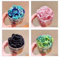 La bande de cheveux haute élasticité pour enfants ne fait pas mal aux cheveux bande de cuir coloré pouce anneau tête corde mignon bébé cravate cheveux filles