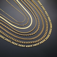 RINNTIN OTB301 Chaînes personnalisées à la mode acero inoxidable joyas mayor bijoux en aci inoxyd 14k 18K Bijoux en acier inoxydable