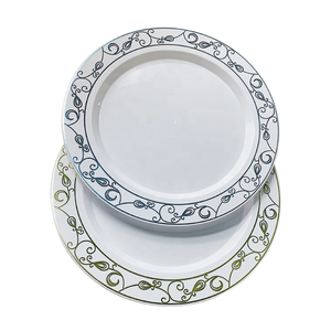 Ensemble d'assiettes en <span class=keywords><strong>plastique</strong></span>, 50 pièces, chargeur élégant, jetable, couleur argent, pour le mariage, assiettes à dîner jetables - Product Image 1