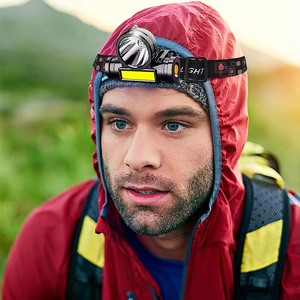 Hot mới với nam châm Mini USB có thể sạc lại ABS cơ thể ban đêm câu cá đi bộ đường dài đèn pha màu trắng Ngọn Đuốc Đèn pin chiến thuật dẫn đèn pha - Product Image 4