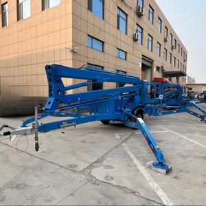 CHERRY picker ลิฟต์บูมลิฟท์แพลตฟอร์มการทำงานทางอากาศรถพ่วงประกบแขนยืดหดได้ - Product Image 2