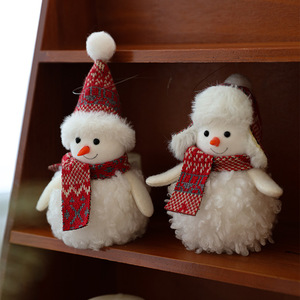 Hot-Selling Plush Christmas <b>Tree</b> Pendants Red White Snowman Ornaments for Desktop Decor for Christmas Decorations - Product Image 3