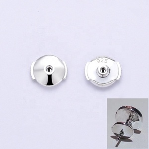 Biểu Tượng Tùy Chỉnh 925 Sterling Bạc Bông Tai Trở Lại Mùa Xuân Tai Cắm Clasp Bài Stopper Phát Hiện Phụ Kiện Cho Đồ Trang Sức Mỹ 6Mm 7Mm <span class=keywords><strong>8Mm</strong></span> - Product Image 2