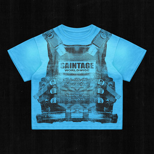 Fabricante de Camisetas de Algodón Orgánico DCY 280Gsm en China, Camiseta con Gráficos Personalizados Serigrafiados, Camisetas Hip-Hop para Hombre - Product Image 3