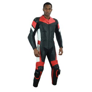 Combinaison de moto en cuir véritable personnalisée exclusive pour hommes, protection anti-UV, manches longues, toutes saisons, confort de conduite, course 3D - Product Image 1