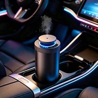 Diffuseur d'arômes portable pour voiture, rechargeable, sans eau, automatique, électrique, LED, USB, avec emballage personnalisé OEM et logo.