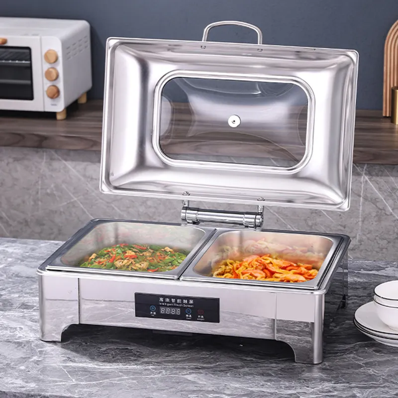 Stainless Steel Chafing Dish Set With Electric Or Fuel Heater Chafing Dishes Food Warmer Buffet Stoves
