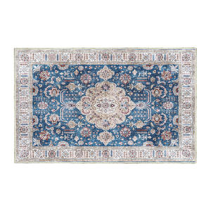 พรมเช็ดเท้าโดฟ ฟลีซ ลายชาติพันธุ์ รูปทรงสี่เหลี่ยมผืนผ้า ลายเหรียญ สามารถซักด้วยเครื่องได้ ใช้สำหรับทางเข้าบ้าน ป้องกันการลื่น - Product Image 2