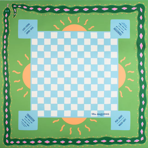 Tapis de jeu de mahjong <span class=keywords><strong>OASIS</strong></span> de luxe portable en caoutchouc naturel de 31,5 pouces x 31,5 pouces pour jeux de mahjong américain et de poker - Product Image 1