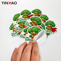 Autocollants personnalisés pour tableau de récompenses des enfants difficiles à nourrir, en vinyle découpé, motifs de légumes de dessins animés, imperméables, pour boîte à lunch et bento pour enfants