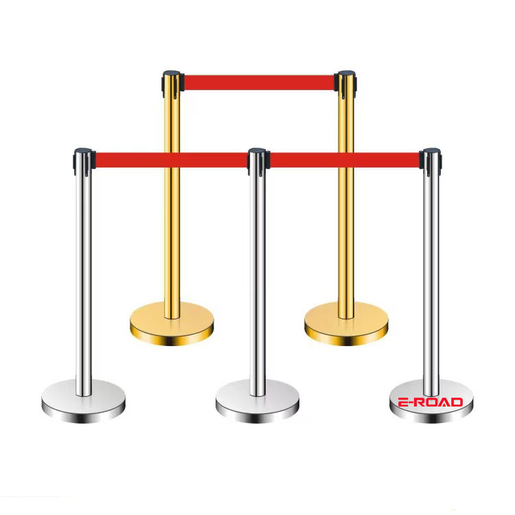 Подставка для очереди из нержавеющей стали, выдвижной ремень, перила, стойка для управления толпой, барьер, веревочный барьер