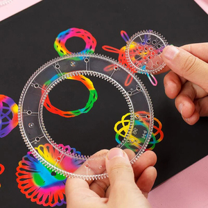 Jumon Spirograph Drawing Scratch Painting Toys <b>Set</b> Interlocking Gears Wheels Painting Drawing Accessories Educational Toy JBK-47 - Product Image 2