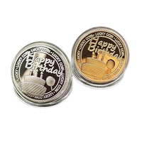 Nouveau métal artisanat joyeux anniversaire Souvenir pièce or Euro Style pièces