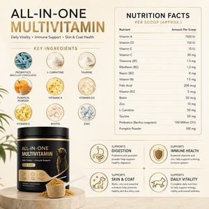 Multivitamínico <span class=keywords><strong>en</strong></span> <span class=keywords><strong>Polvo</strong></span> para Perros con L-Carnitina y Taurina, Apoyo Metabólico y para la Salud del Corazón, Nutrición Diaria para Mascotas, Compra al por Mayor - Product Image 6