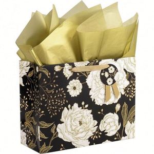 Bolsa de Papel Rígida de Alta Calidad con Logotipo Personalizado y Cinta, Bajo MOQ, Embalaje de Papel para Compras - Product Image 2