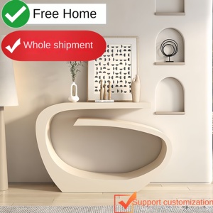 Tavolo Console Moderno Nordico di Alta Gamma per <span class=keywords><strong>Soggiorno</strong></span>, Scaffale Portaoggetti con Struttura in Ferro, Design Ecologico Molto Stretto, Stile Lussuoso - Product Image 1