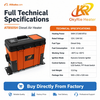Kamyonlar için Dizel Hava Isıtıcısı 5KW 12V 24V Hepsi Bir Arada Hızlı Isıtma -40C Soğuk Çalışma CE Sertifikalı