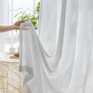 Vente en gros fausse laine rideaux de fenêtre transparents modernes <span class=keywords><strong>blanc</strong></span> <span class=keywords><strong>beige</strong></span> gris design élégant pour la maison chambre à coucher hôtel luxe pour le salon - Product Image 6