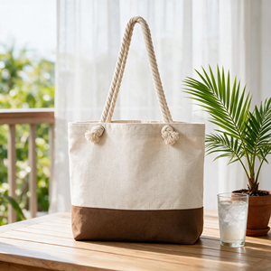 Sac de plage fourre-tout en polyester métallisé motif ananas, nouveau design, grande taille, avec poignées, fermeture éclair en corde, en EVA, pour l'été, vente en gros - Product Image 3