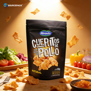 Sachet refermable personnalisé imprimé en héliogravure, résistant à l'huile et anti-fuite, pour l'emballage de poulet frit frais et savoureux - Product Image 5