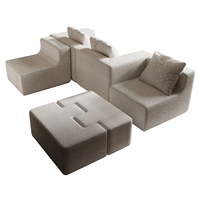 Aucun assemblage requis Chaise en forme de L canapé modulaire moderne nuage canapé sectionnel ensemble meubles salon canapé-lit