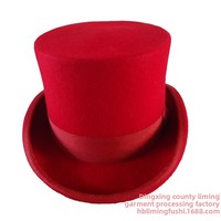 Chapeau Haut de Forme Magique en Laine pour l'Hiver – Casquette Équestre Jazz Élégante pour Homme – Coiffe Formelle