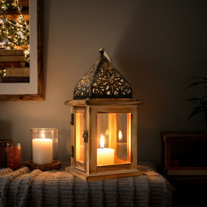 Linternas decorativas de bronce antiguo DAMAI, farolillos de velas de <span class=keywords><strong>Metal</strong></span> para eventos en interiores y exteriores, farol colgante de estilo de bodas - Product Image 2