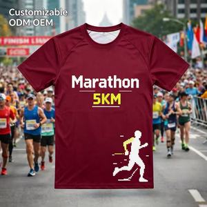 Camisetas de Running para Maratón al por Mayor, Camisetas Publicitarias con Impresión 3D, Camisetas de Poliéster con Logotipo Personalizado, Camisetas Blancas para Sublimación - Product Image 1
