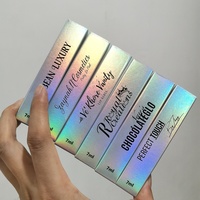 Tube de brillant à lèvres LED 7 ml avec miroir, personnalisable or, argent, noir – Flacon de gloss à lèvres