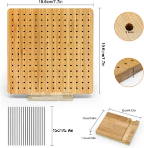 竹かぎ針編みブロッキングボードかぎ針編みを編むためのかぎ針編みアクセサリーとかぎ針編みを編むためのおばあちゃんブロッキングボード