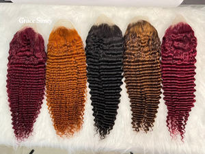 Perruques en <span class=keywords><strong>cheveux</strong></span> humains à boucles longues et lisses, avec dentelle frontale 13*4, pour femmes, vente en gros - Product Image 5