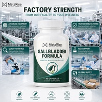 Formule à base de plantes pour le soutien de la vésicule biliaire, extra forte, acides biliaires conjugués, enzymes digestives, complément alimentaire en 90 capsules