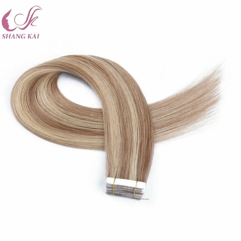 European Hair 100% Human Hair Remy Piano Color Tape In Hair Extensions For Woman