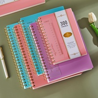 Carnet A5 personnalisé avec reliure spirale et couture filaire, journal personnel 300 pages, règle, papier 100 g/m² avec transfert de couleur