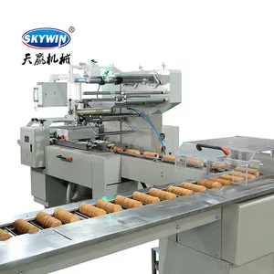 Skywin Automatic PLC Control On Edge Sandwich Biscuit Packing Machine