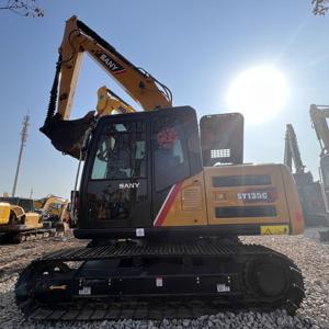 Pelle sur chenilles SANY 13.5Ton SY135C marque originale excellente Performance utilisé équipement mécanique moteur boîte de vitesses pompe - Product Image 6