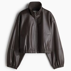 เสื้อแจ็คเก็ตหนังเทียมคุณภาพสูงแบบสั่งทำ ชุดลำลองสำหรับผู้หญิงและผู้ชาย ผู้ผลิตเสื้อผ้าชิ้นเดียว - Product Image 3