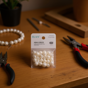 Perline Acriliche Bianche Ilan da 10mm, 19g per Creazione di Gioielli - Product Image 3