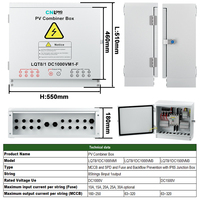 Boîtier de Combinaison Photovoltaïque CNLONQ DC1000V/1500V 8 Entrées 1 Sortie IP65 Métal, Boîtier de Distribution d'Énergie 8 Chaînes pour Panneaux Solaires Connectés au Réseau