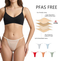Culotte menstruelle Shanhao OEM pour femme, string absorbant anti-fuite, couleur chair, avec sangle réglable, sans couture, sans PFAS