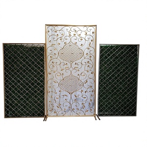Murs de bougies métalliques floraux tendance pour scène de mariage, décoration de scène, vente en gros - Product Image 1