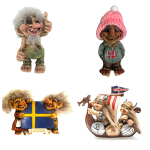 Estatua de Troll de Norge Oslo Personalizada, Resina, Islandia, Dinamarca, Noruega, Bergen, Trondheim, Suecia, Recuerdo Vikingo, Figura 3D de Troll de Pie - Product Image 4