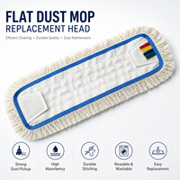 Tête de balai serpillère en coton pour nettoyage des sols domestiques, tête de balai plat en coton écologique personnalisée, remplacement pour sols intérieurs domestiques