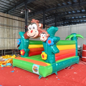 Nouveau style château gonflable singe en PVC 3m*4m*3m, petit château rebondissant pour enfants à <span class=keywords><strong>vendre</strong></span> - Product Image 5