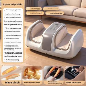 Masseur de jambes transfrontalier, appareil de spa pour les pieds avec coussinets d'air, pétrissage, thérapie thermique, massage relaxant semi-ouvert, fonction musicale - Product Image 6