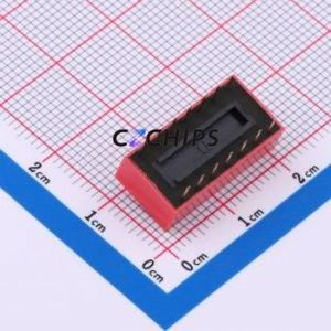 DS-7-R-T DIP Switch Through hole Component (THT),P=2.54mm Switch Flat Toggle, Raised Type Single Pole Single Throw 7 2.54mm - Product Image 2