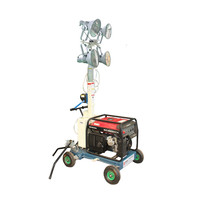 Tour d'éclairage mobile polyvalente SDBM 5m |   Lumière à halogénures métalliques 4000W, alimentée en courant alternatif IP67, 90-360 °   Angle de faisceau, autonomie de 28 heures